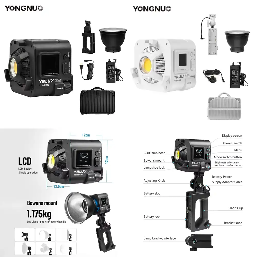Lighting In Photography Studio - ไฟวิดีโอ LED แบบพกพา YONGNUO YNLUX100 100W