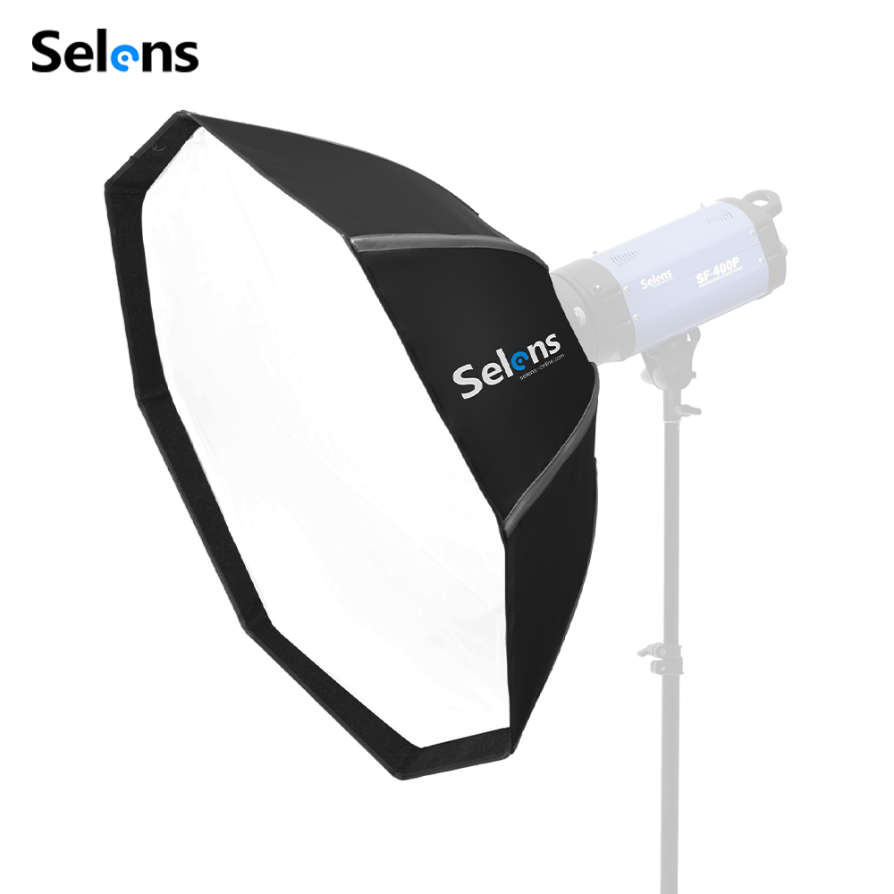 Photography Studio Lighting Set Up - ซอฟต์บ็อกซ์แบบร่ม Selens 82/105 ซม. + ขาตั้ง