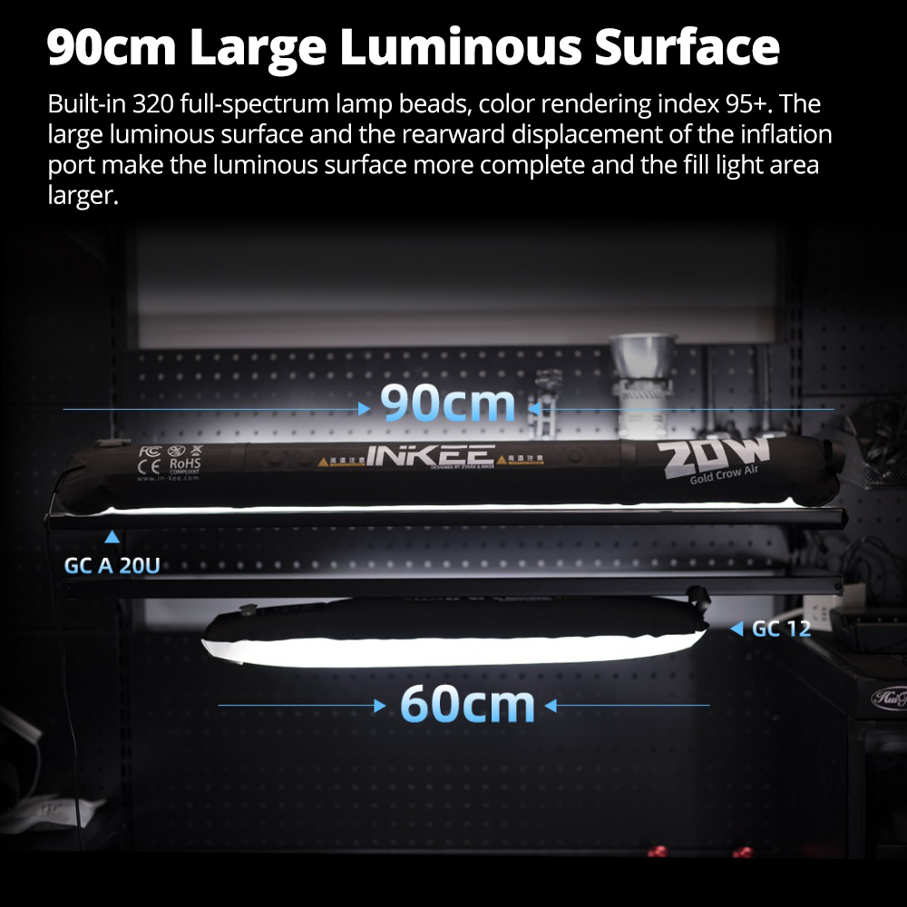 ไฟ LED แบบเป่าลม INKEE GCA20U  - Photography Lighting Options บทวิจารณ์และราคา