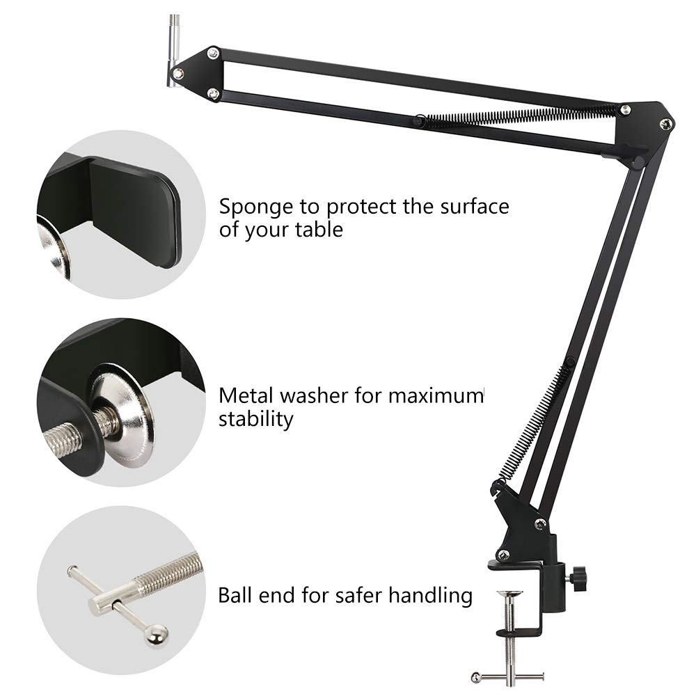 ขาตั้งไมโครโฟนแบบแขนปรับระดับไ - Boom Arm Stand บทวิจารณ์และราคา