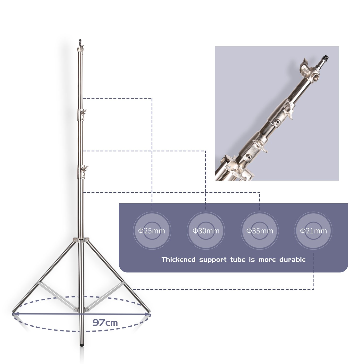 SH 2.8M สแตนเลสสตีลขาตั้ง Heav - Boom Arm Stand บทวิจารณ์และราคา