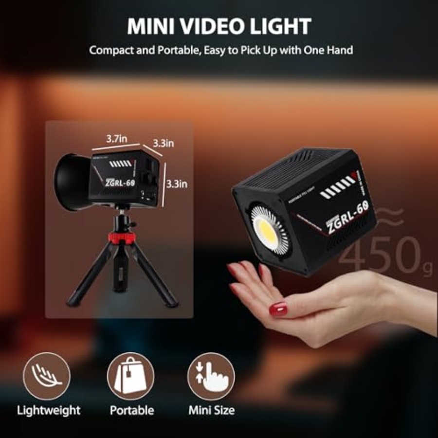 ไฟวิดีโอ LED COB 60W แบบพกพาพร - Lighting In Photography Studio บทวิจารณ์และราคา