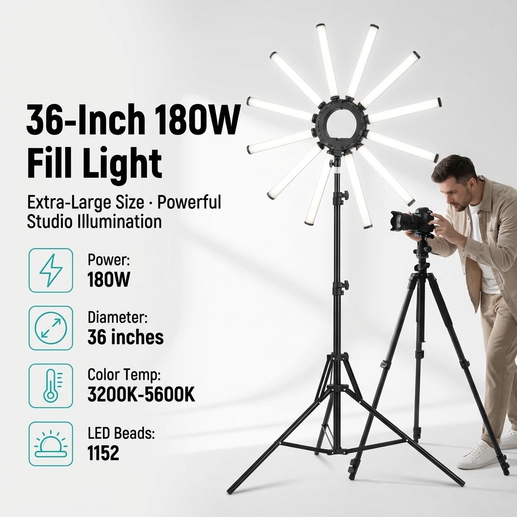 ชุดไฟถ่ายภาพแบบหลายหลอด 12 แขน - Lighting In Photography Studio บทวิจารณ์และราคา
