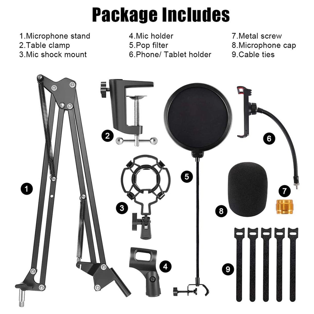 ขาตั้งไมโครโฟน NALFI, ขาตั้งแบ - Boom Arm Stand บทวิจารณ์และราคา
