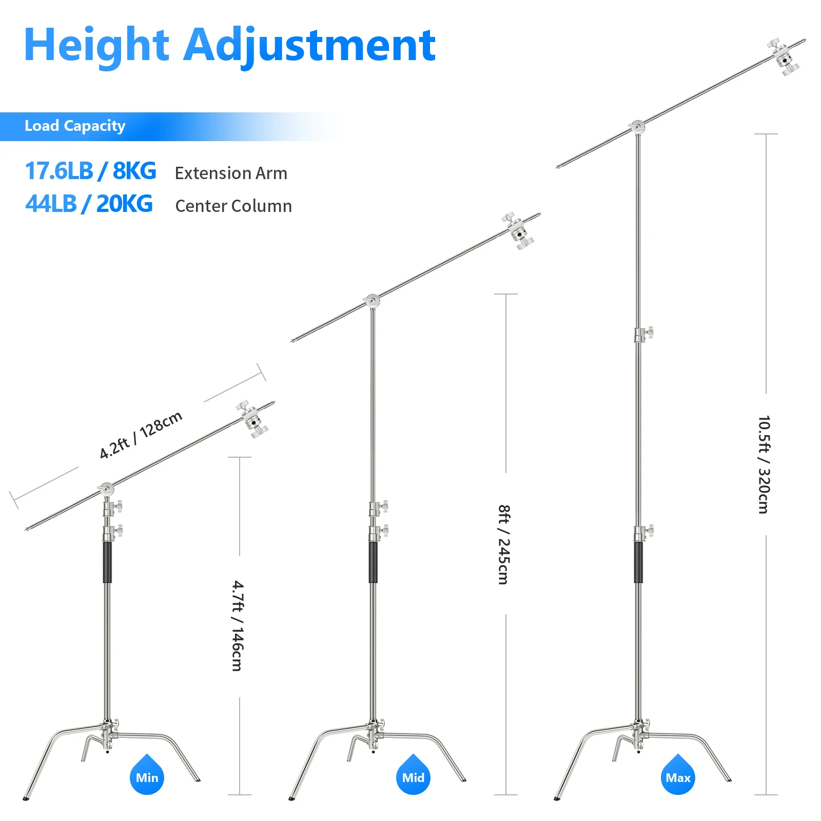 ขาตั้งไฟแบบ C-Stand รุ่น NEEWE - Boom Arm Stand บทวิจารณ์และราคา