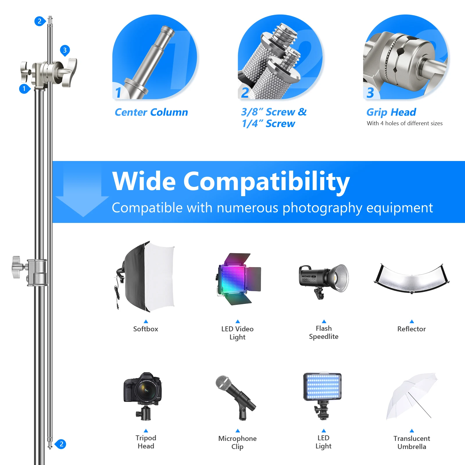 ขาตั้งไฟแบบ C-Stand รุ่น NEEWE - Boom Arm Stand บทวิจารณ์และราคา
