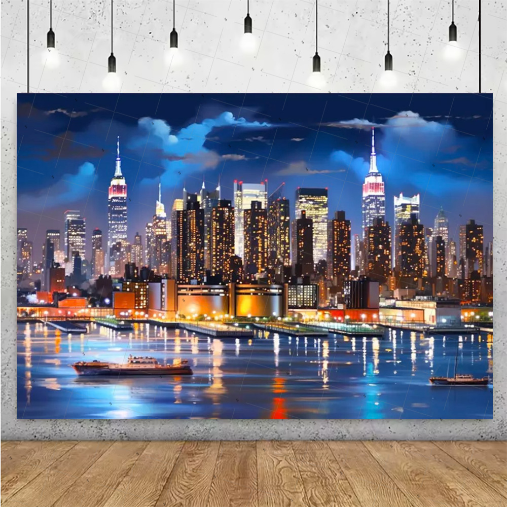 ฉากหลังถ่ายภาพอาคารสูงยามค่ำคื - Photography Lighting Backdrop บทวิจารณ์และราคา