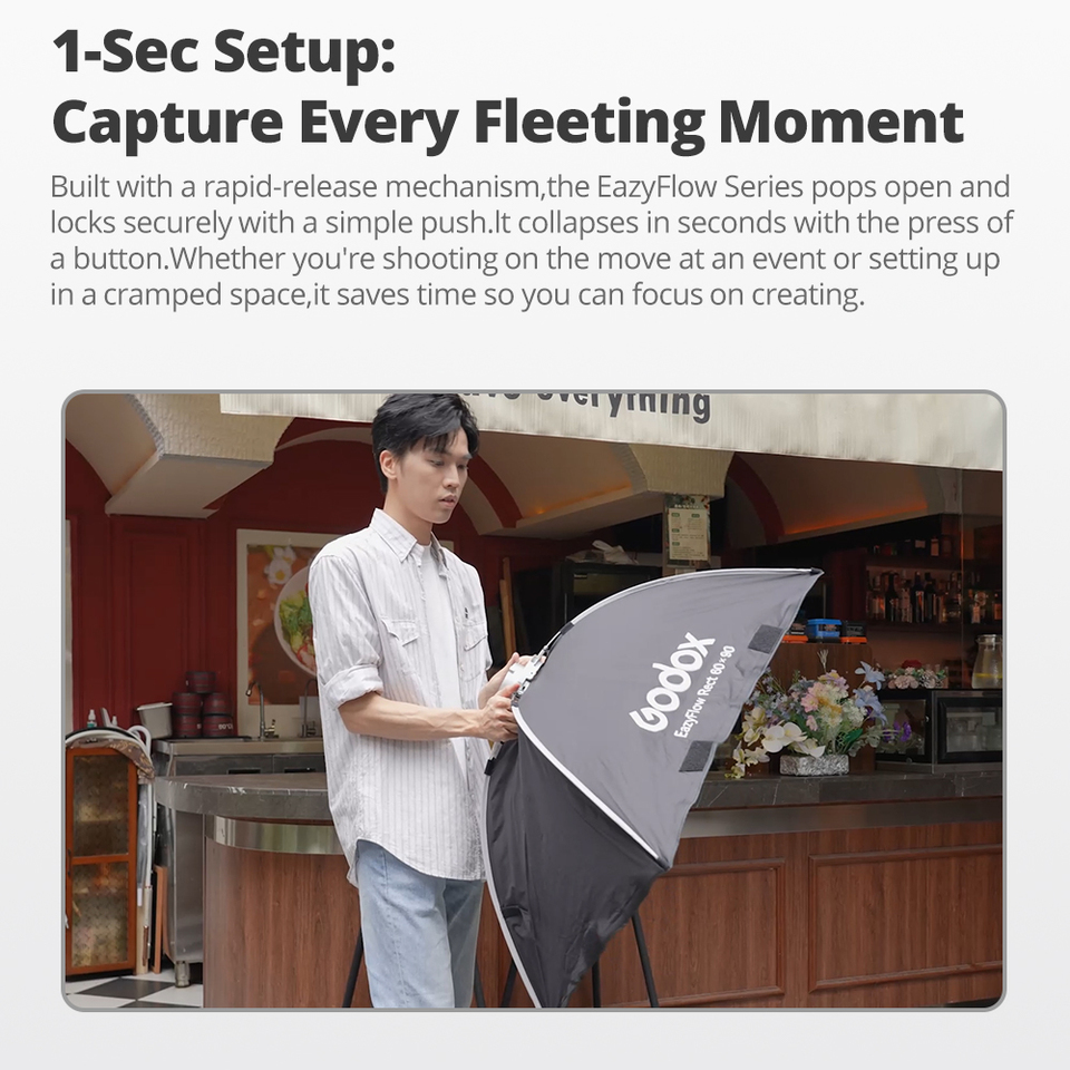 ซอฟต์บ็อกซ์พับได้ Godox EazyFl - Photography Studio Lighting Set Up บทวิจารณ์และราคา